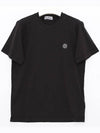 Kids 30/1 Cotton Jersey Short Sleeve T-Shirt Black - STONE ISLAND - BALAAN 4