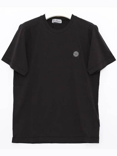 Kids 30/1 Cotton Jersey Short Sleeve T-Shirt Black - STONE ISLAND - BALAAN 2