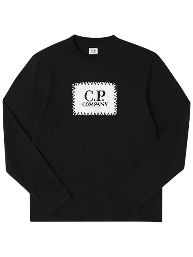 Logo Label Long Sleeve T-Shirt Black - CP COMPANY - BALAAN 5