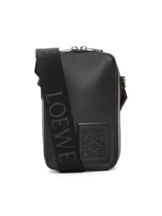 Vertical Pocket Calfskin Cross Bag Black - LOEWE - BALAAN 2