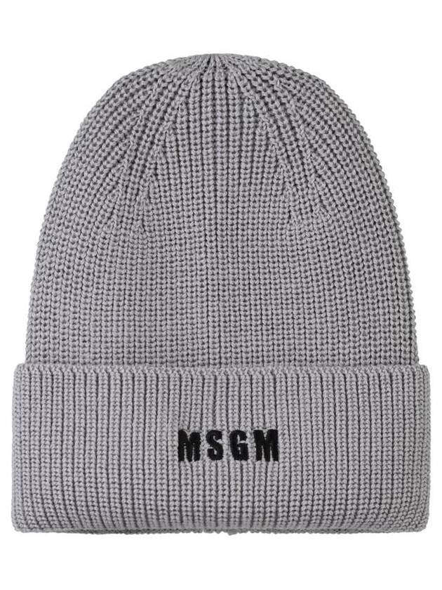 Mini Embroidered Logo Beanie Grey - MSGM - BALAAN 2