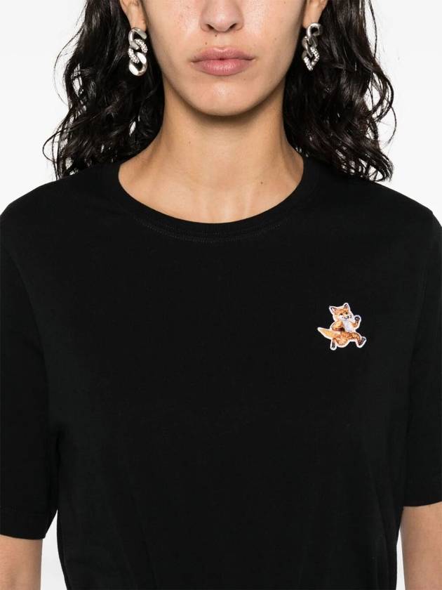 Speedy Fox Patch Comfort Short Sleeve T-Shirt Black - MAISON KITSUNE - BALAAN 4