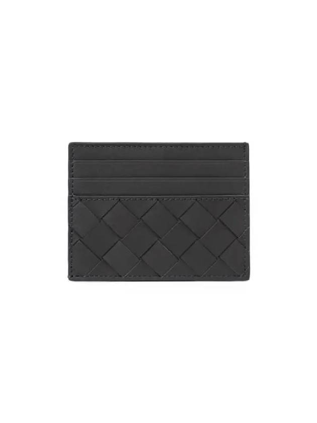 Intrecciato Leather Card Wallet Thunder - BOTTEGA VENETA - BALAAN 5