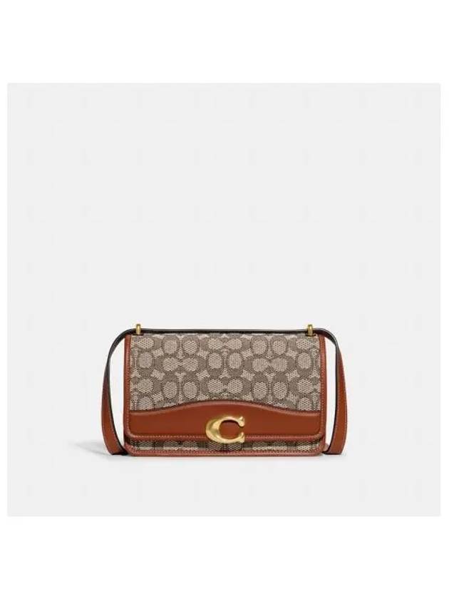 Bandit Signature Textile Jacquard Shoulder Bag Brown - COACH - BALAAN 2