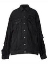 Unity Sports Icon Patchwork Denim Jacket Black - BALENCIAGA - BALAAN 2