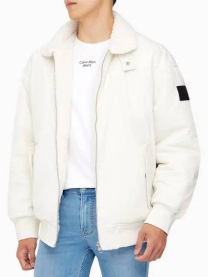 JEANS Men s Ivory Reversible Sherpa Bomber J324123 YBI - CALVIN KLEIN - BALAAN 2