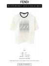 FF Print Cotton Short Sleeve T-Shirt Ivory - FENDI - BALAAN 3