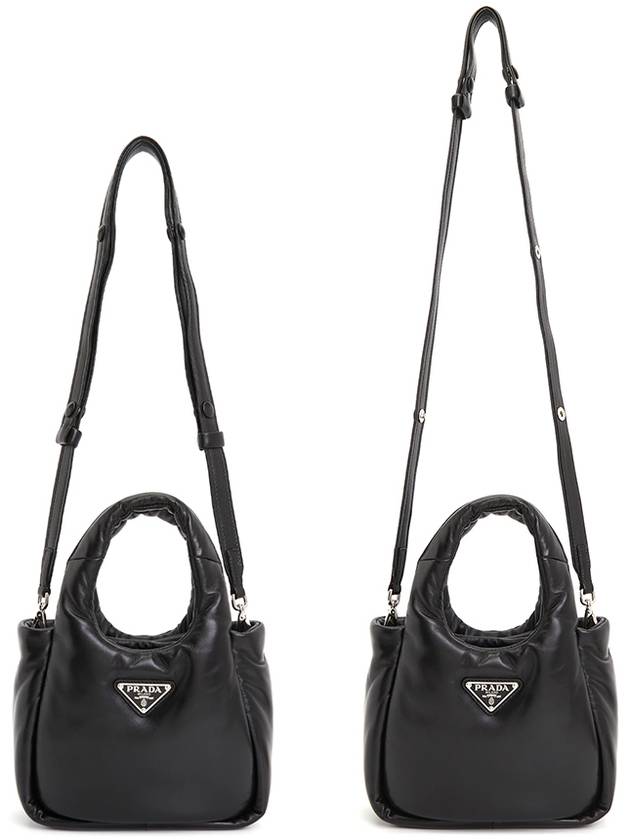 Small Padded Soft Nappa Leather Mini Bag Black - PRADA - BALAAN 8