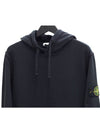 Wappen Patch Brushed Cotton Fleece Hoodie Black - STONE ISLAND - BALAAN 4