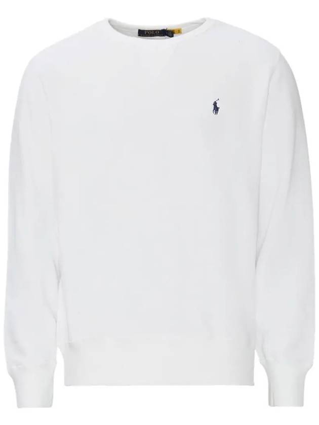 Embroidered Logo Pony Crew Neck Sweatshirt White - POLO RALPH LAUREN - BALAAN 2