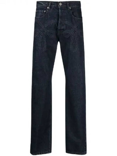 Cord embroidered denim pants - STEFAN COOKE - BALAAN 1