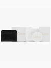 Sense Embroidered Logo Calfskin Card Wallet Black - CHLOE - BALAAN 5