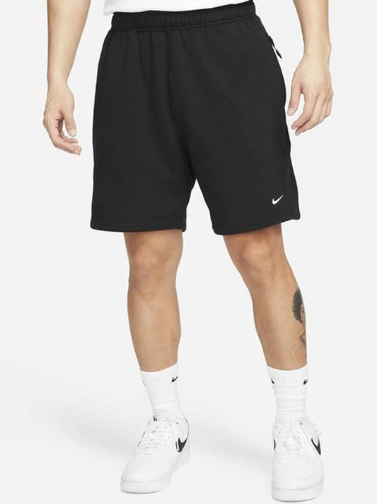 Domestic Store Men s Shorts Solo Swoosh French Terry DX0818 010 - NIKE - BALAAN 1