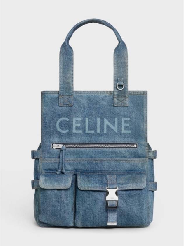 denim tote bag - CELINE - BALAAN 2