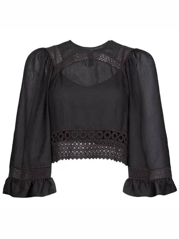 McCue lace blouse black 435233 RJF01 1000 - ALEXANDER MCQUEEN - BALAAN 6