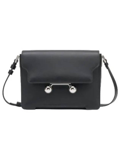 Trunkaroo Leather Medium Shoulder Bag Black - MARNI - BALAAN 2