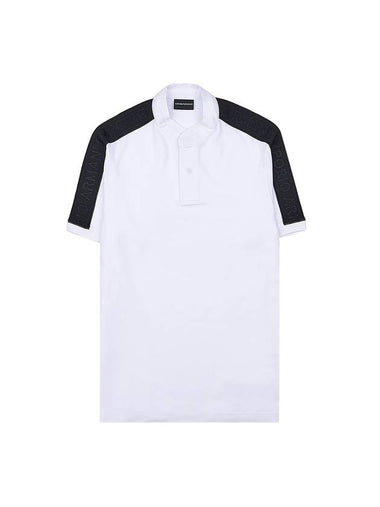 Logo Cotton Polo Shirt White - EMPORIO ARMANI - BALAAN 1