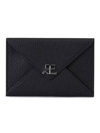 Courr ges Wallet 124GPM011 CV0016 9999 Logo Small Grain Leather Envelope Women s Card - COURREGES - BALAAN 2