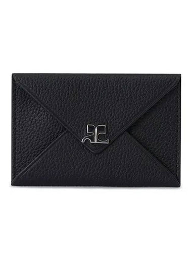 Courr ges Wallet 124GPM011 CV0016 9999 Logo Small Grain Leather Envelope Women s Card - COURREGES - BALAAN 1