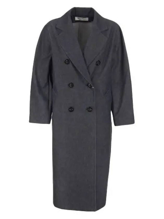 Women's Bacco Denim Effect Double Coat Navy - MAX MARA - BALAAN 2