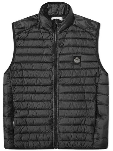 Loom Woven Chambers Nylon Down Vest Black - STONE ISLAND - BALAAN 1