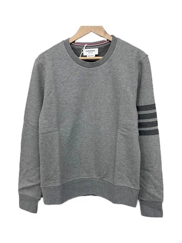 4 Bar Tonal Crew Neck Sweatshirt Grey - THOM BROWNE - BALAAN 2