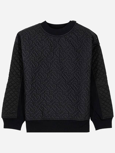 Kids embossed logo quilted sweatshirt BLACK 8037457 HLC - BURBERRY - BALAAN 2