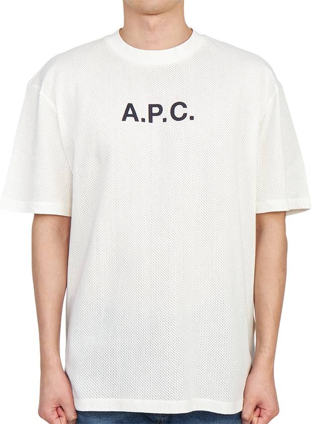 Moran Openwork Short Sleeve T-Shirt White - A.P.C. - BALAAN 4