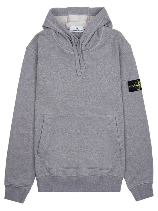 Signature Logo Patch Hoodie Grey - STONE ISLAND - BALAAN 10