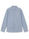 Baby Fox Classic Long Sleeve Shirt Blue - MAISON KITSUNE - BALAAN 2