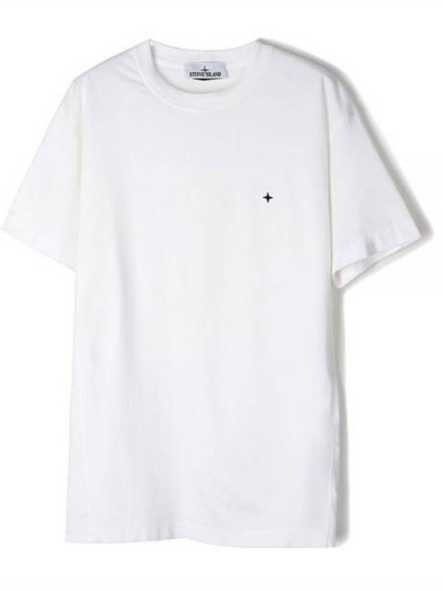 Men's Stellina Short Sleeve T-Shirt White - STONE ISLAND - BALAAN 2