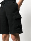 Bermuda Regular Fit Cargo Shorts Black - CP COMPANY - BALAAN 3