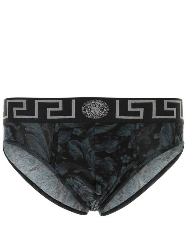 Men's Greca Border Barocco Print Briefs Black - VERSACE - BALAAN 2