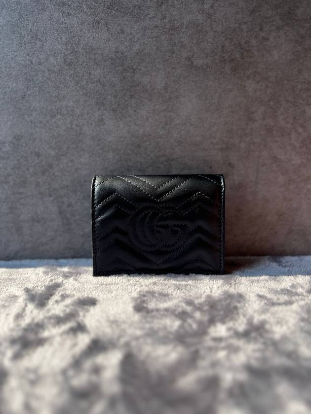 GG Marmont Matelasse Flap Card Wallet Black - GUCCI - BALAAN 9