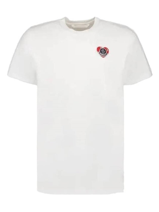 Heart Logo Short Sleeve T-Shirt White - MONCLER - BALAAN 1