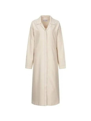 Long sleeve shirt dress beige CRTWWDRE008 TWI002 - SUNNEI - BALAAN 1