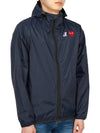 Small Heart Wappen Windbreaker Navy - COMME DES GARCONS - BALAAN 5