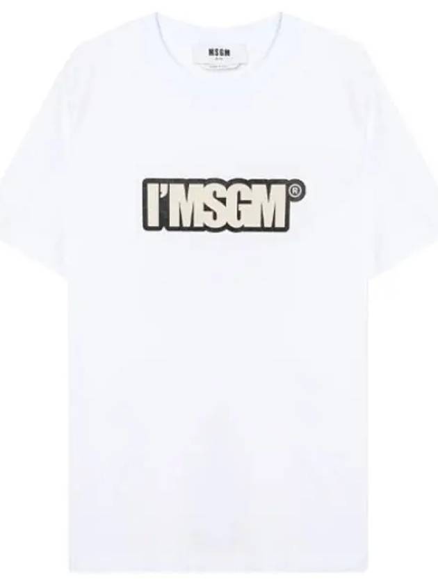 Logo Print Short Sleeve T Shirt Women s Tee - MSGM - BALAAN 1