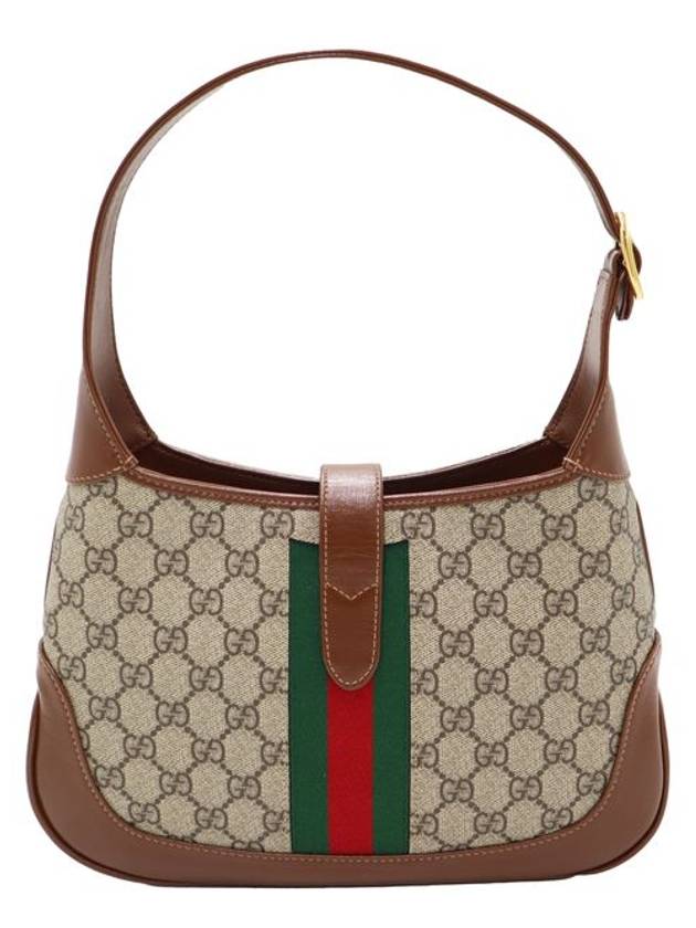 Women s Leather Shoulder Bag Brown Gucci 636706 GG Supreme Canvas Gold Jackie 1961 Small - GUCCI - BALAAN 4