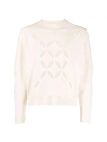 Cut out floral detail knit SCSS23KN2M CREAM - STEFAN COOKE - BALAAN 1