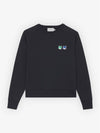 Double Head Fox Patch Sweatshirt Black - MAISON KITSUNE - BALAAN 2