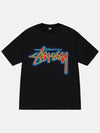 24SS Thermal Stock Short Sleeve T Shirt Black 1905023 - STUSSY - BALAAN 1