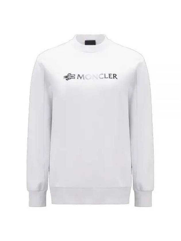 Black arm logo patch crew neck sweatshirt white women's sweatshirt 197023 - MONCLER - BALAAN 1