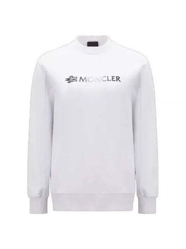 Black arm logo patch crew neck sweatshirt white women's sweatshirt 197023 - MONCLER - BALAAN 1