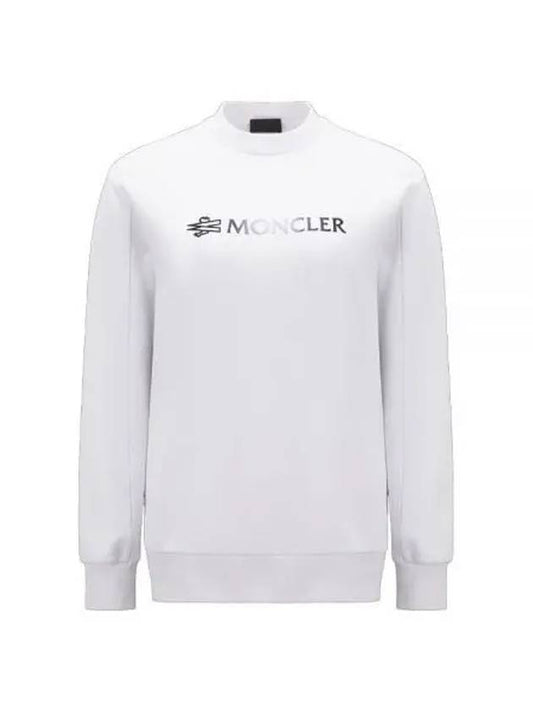 Black arm logo patch crew neck sweatshirt white women's sweatshirt 197023 - MONCLER - BALAAN 1