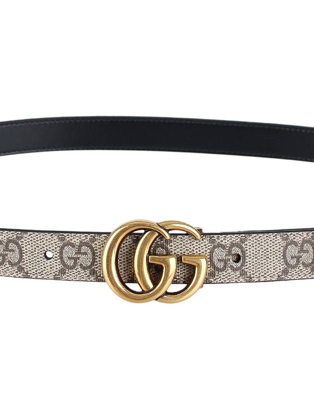 GG Marmont Reversible Thin Belt Grey - GUCCI - BALAAN 9