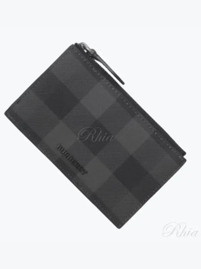 Check Zip Card Wallet Grey - BURBERRY - BALAAN 2