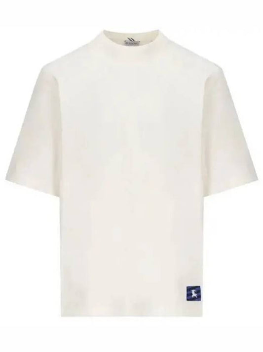 Logo Patch Cotton Jersey Short Sleeve T-Shirt Ivory - BURBERRY - BALAAN 2