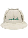 Earmuffs Padded Bucket Hat IVORY - MONBIRDIE GOLF - BALAAN 9