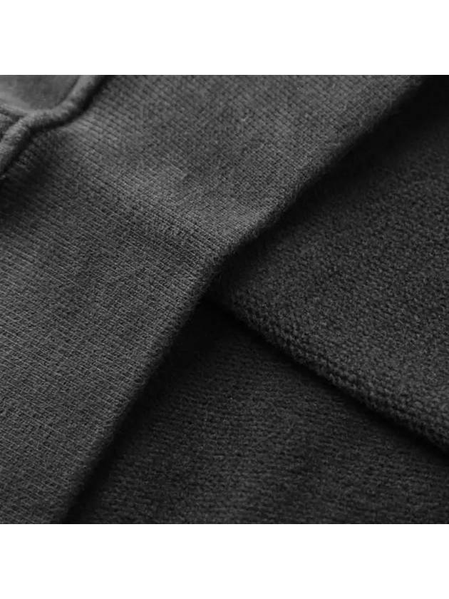 Garment Dyed Double Pocket Brushed Cotton Fleece Sweatshirt Black - STONE ISLAND - BALAAN 9